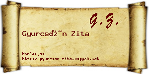 Gyurcsán Zita névjegykártya