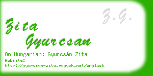 zita gyurcsan business card
